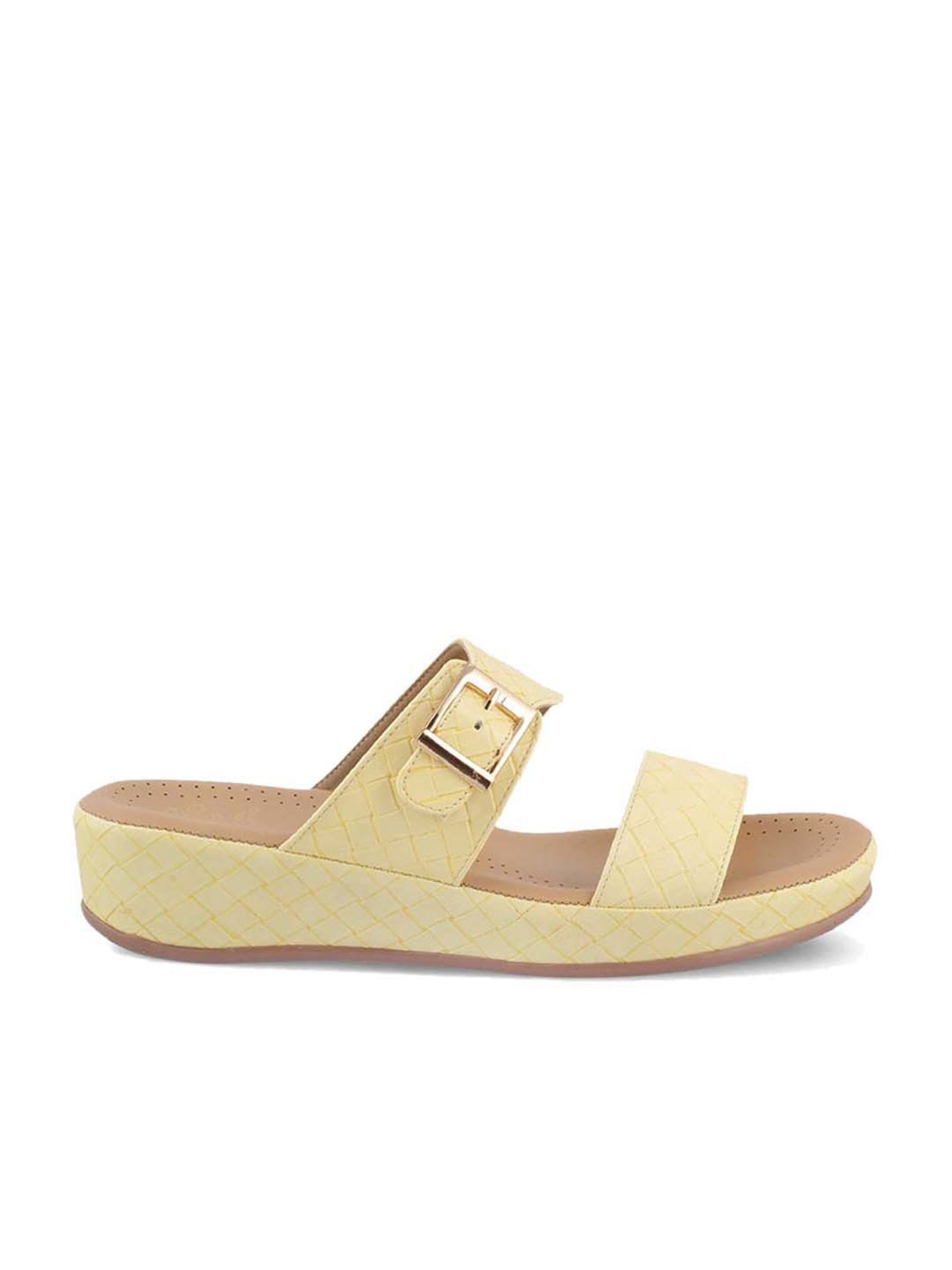 Tresmode Women's Yellow Casual Wedges