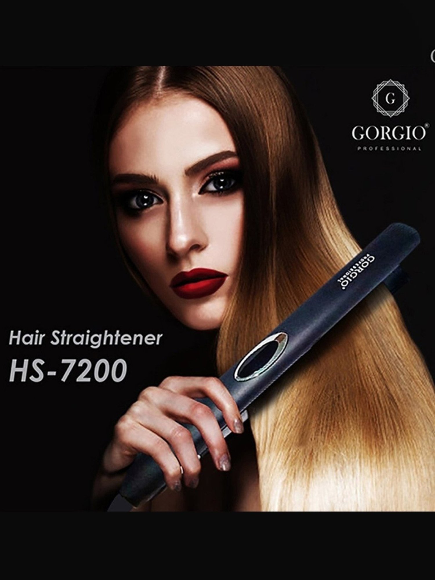 Gorgio Professional HS7200 Hair Straightener (Black)