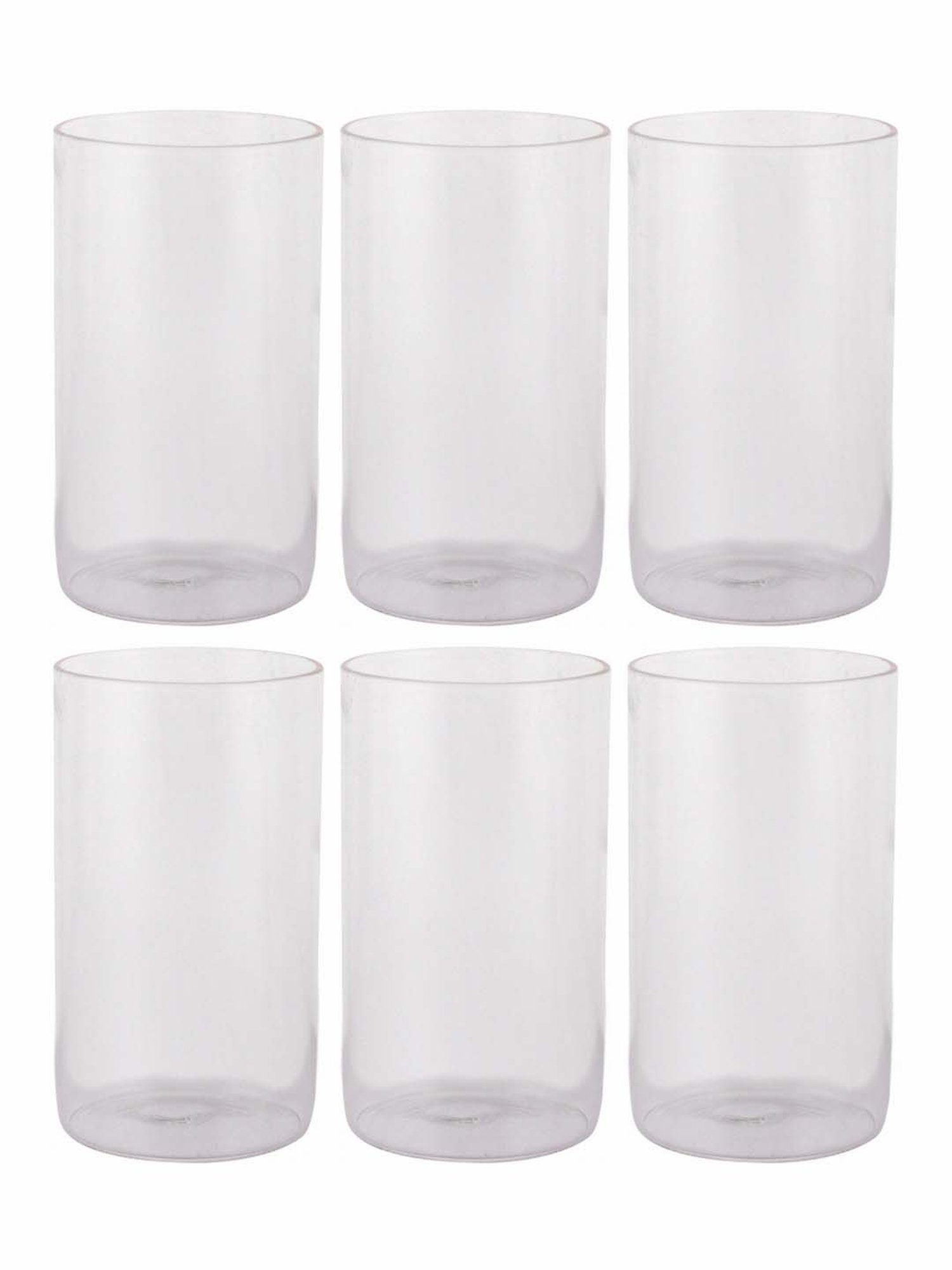 ROXX Transparent Glass Drinking Glasses (340 ml) - Set of 6