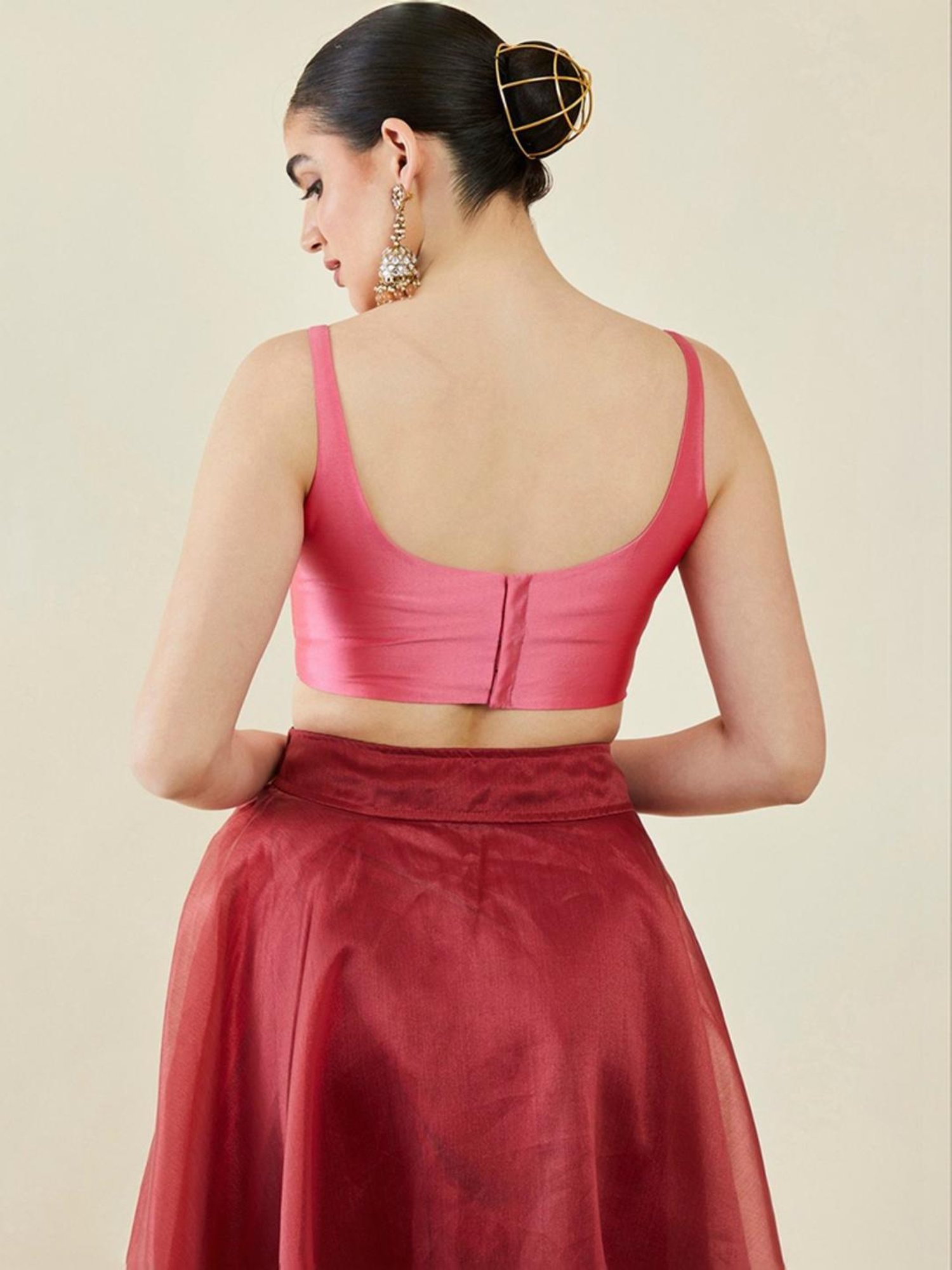 Soch Pink Sleeveless Redymade Blouse