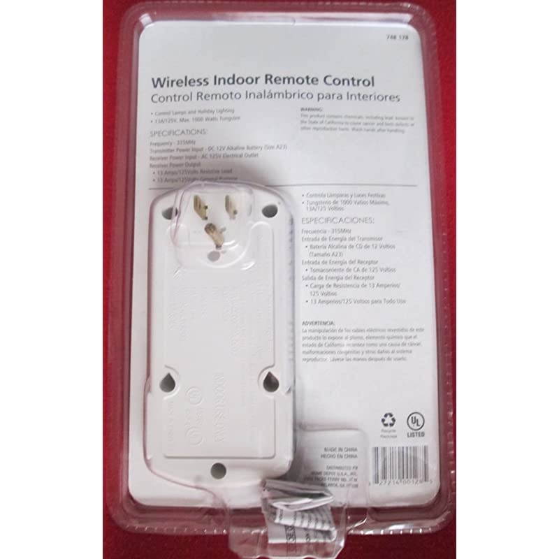 Indoor Remote Control 50 Ft Radio Frequency Range Controls Lamps and Holiday Lighting