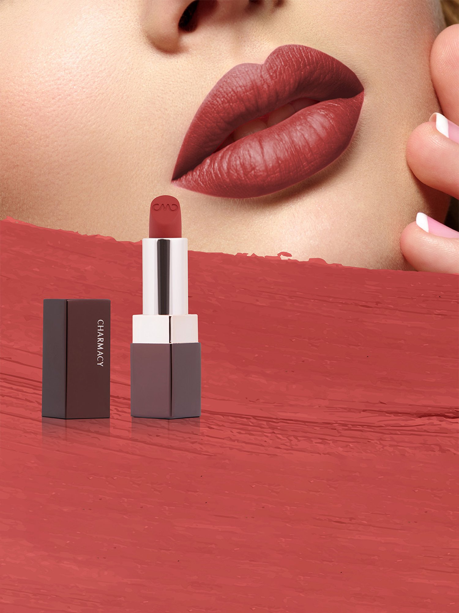 CHARMACY Milano Soft Satin Matte Lipstick Red Salsa 52 - 3.8 gm