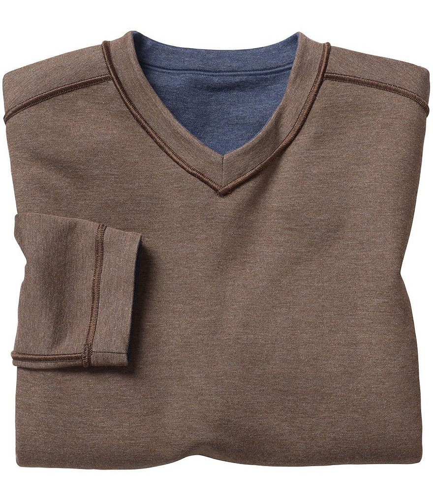 Johnston & Murphy Reversible Long-Sleeve V-Neck Tee