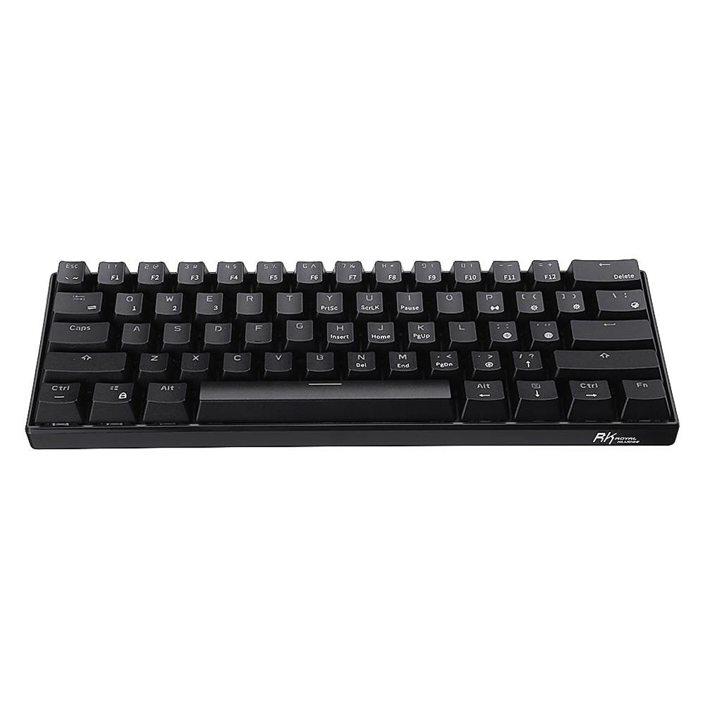 Royal Kludge RK61 61 Keys Mechanical Gaming Keyboard bluetooth Wired Dual Mode RGB Keyboard Black/Brown Switch