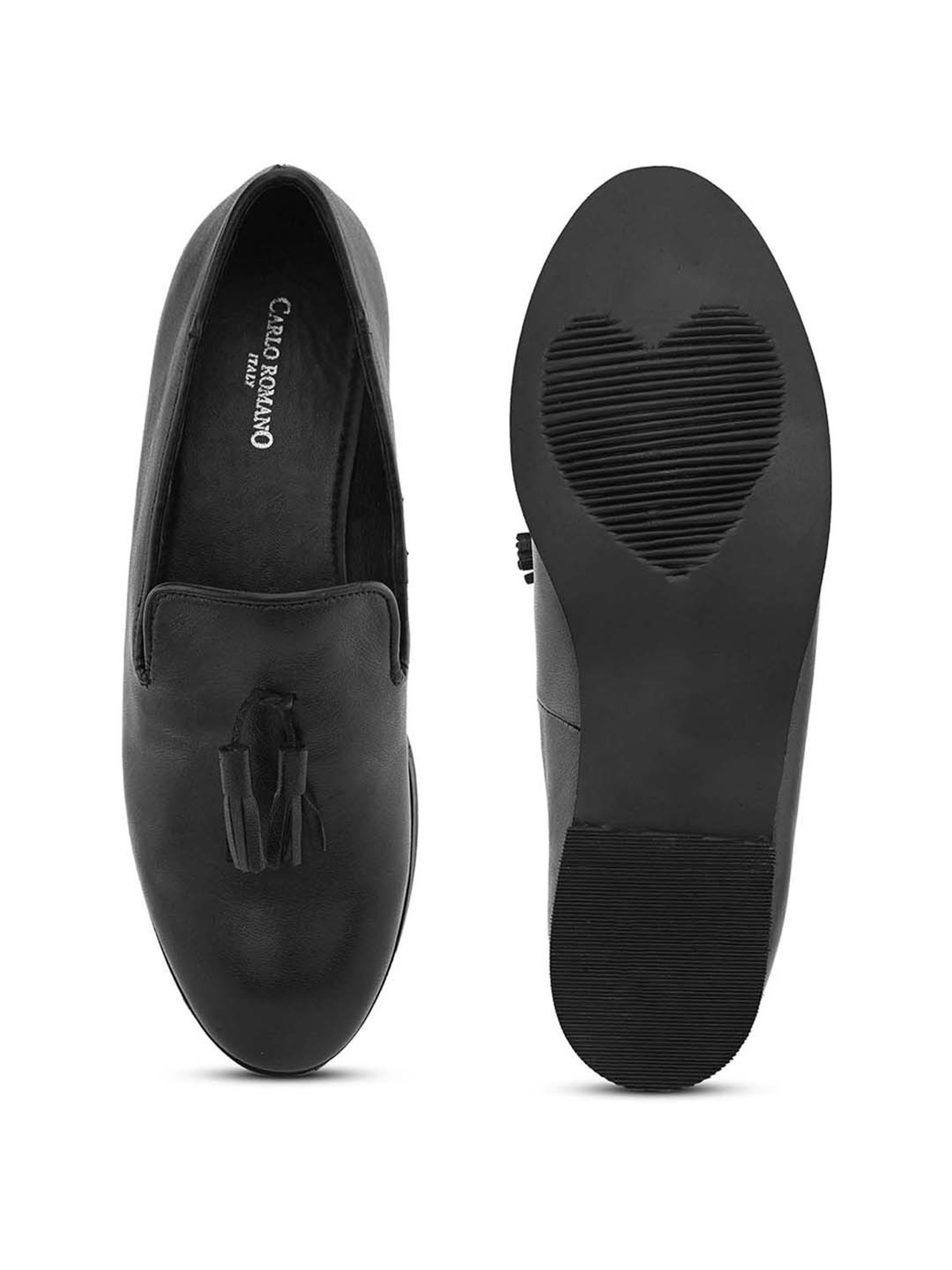 Carlo Romano Women's Black Casual Moccasins