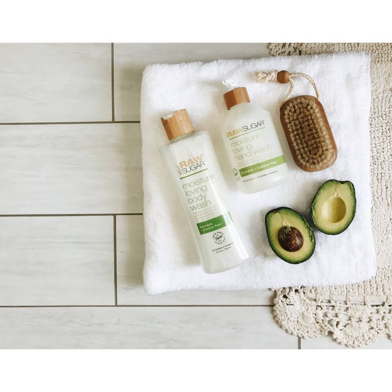 Raw Sugar Avocado and Cactus Pear Moisture Loving Body Wash - 25 fl oz