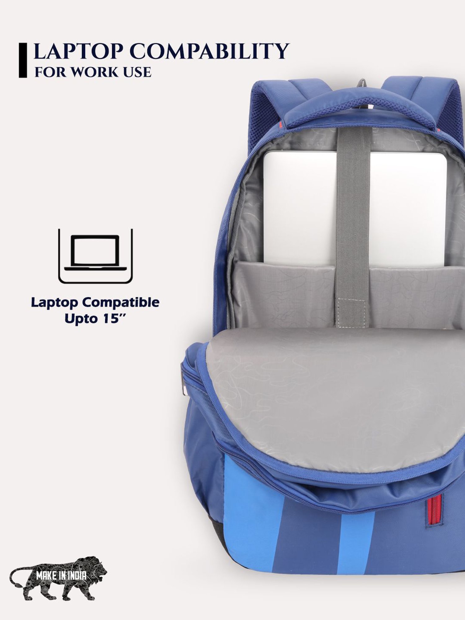 Lavie Sport Zolt 32L Laptop Backpack For Men & Women (Navy)