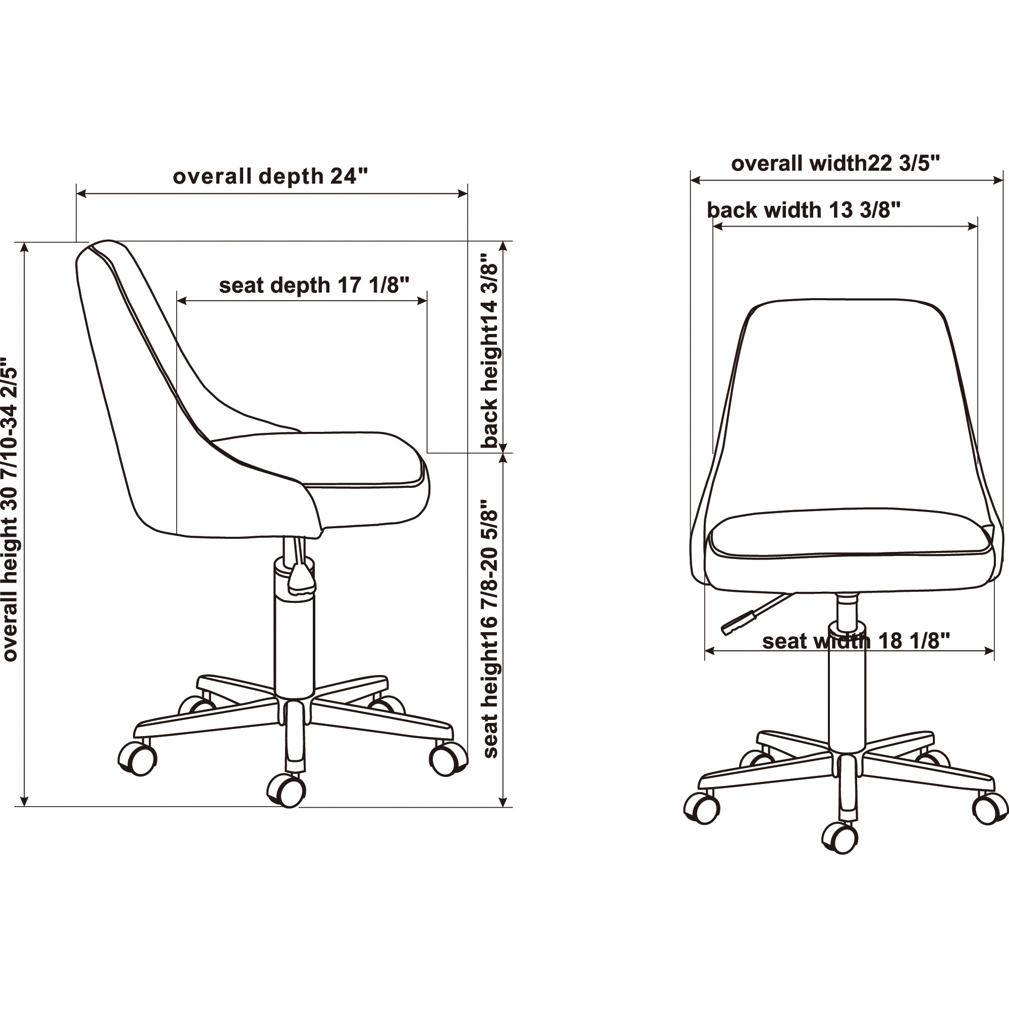 Task Chair, 1 Each