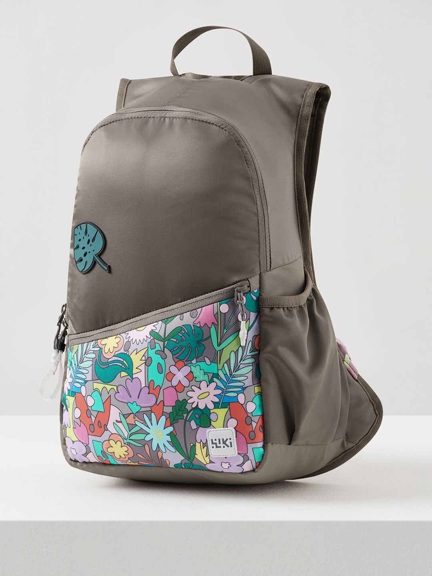 Wiki Back to School Brown Polyester Printed Backpack - 22 Ltrs