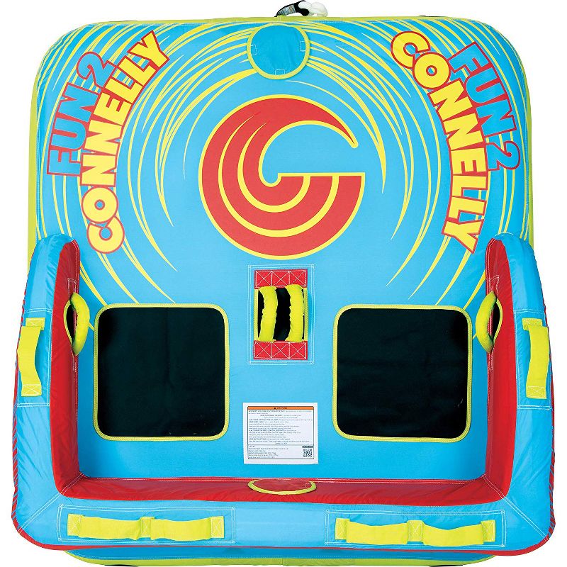 Connelly Fun 2 Person 2 Way 65x65 Inch Hybrid Inflatable Pull Behind Boat Towable Water Inner Tube