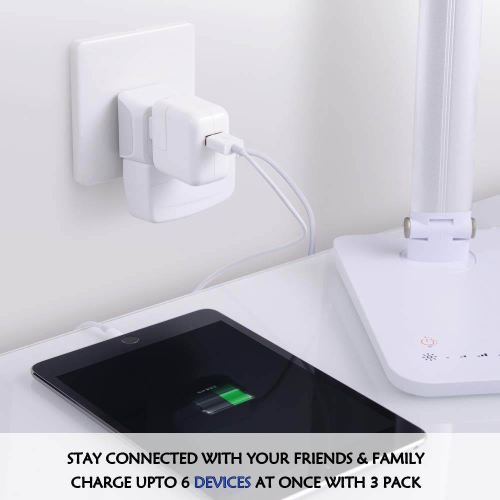 Ceptics Israel, Palestine Travel Adapter Plug - USA Input - Type H - Safe Grounded Perfect for Cell Phones, Laptops, Camera (3 Pack) - Dual Inputs - Ultra Compact - Light Weight (CT-14)