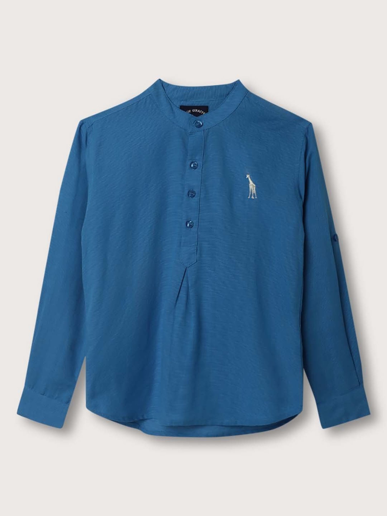 Blue Giraffe Kids Blue Logo Full Sleeves Shirt