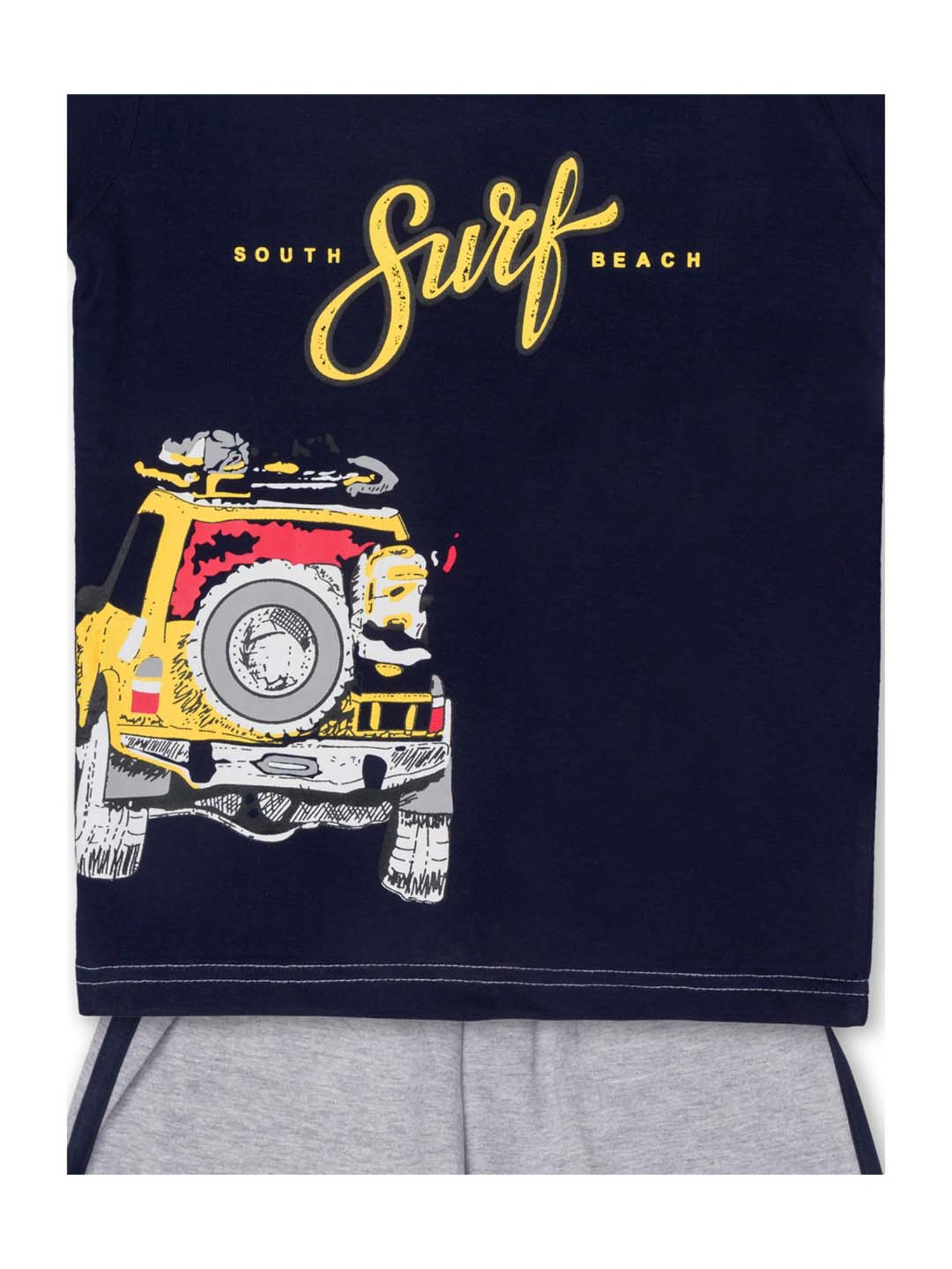 Todd N Teen Kids Navy Cotton Printed T-Shirt & Joggers