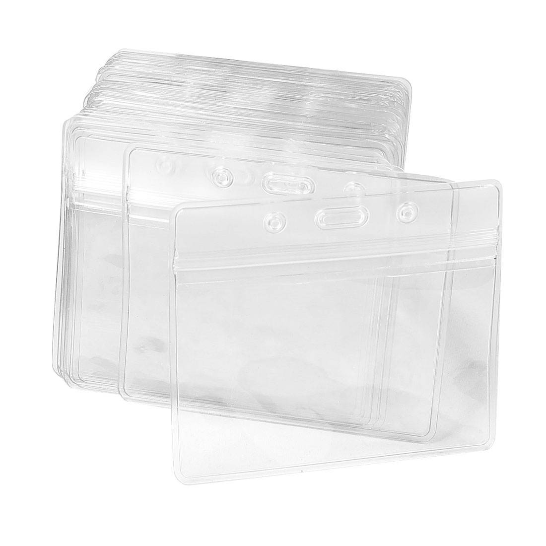 Global Bargains Water Resistant Clear Horizontal ID Business Card Holders 50pcs