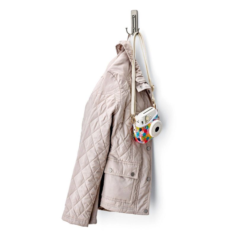 Command Large Sized Double Decorative Hook Nickel