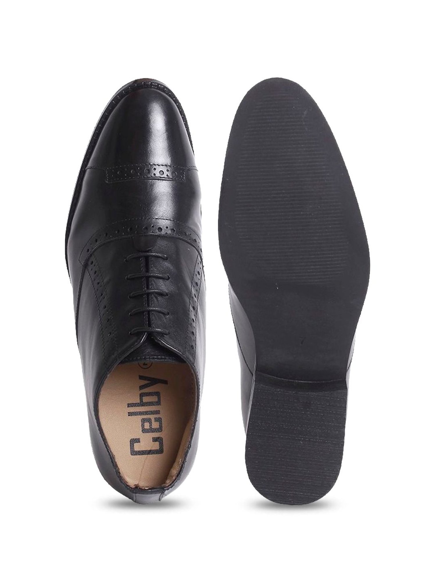 Celby Men's Height Increasing Black Derby Boots