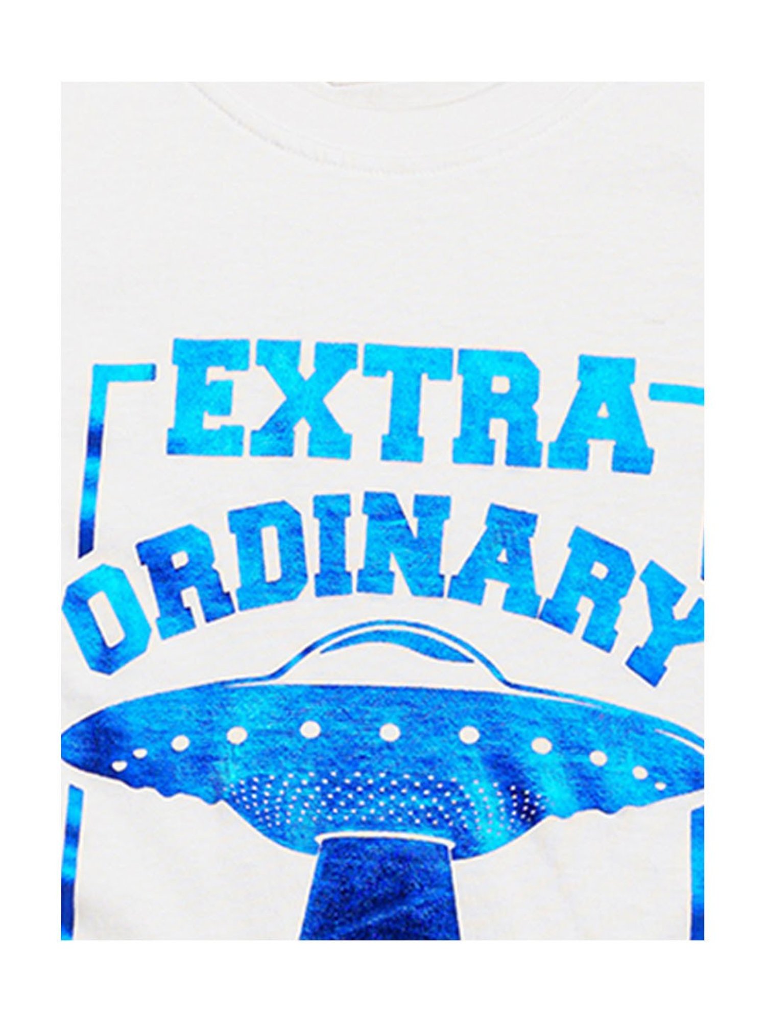 H by Hamleys Kids White & Blue Printed T-Shirt with Shorts