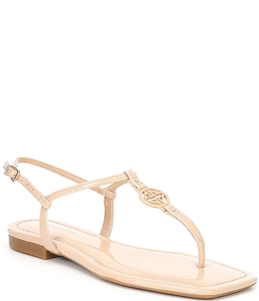 Antonio Melani Darsee Patent Leather Thong Flat Sandals