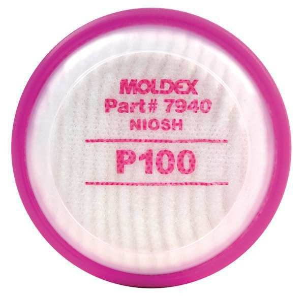 MOLDEX 7940 Disk Filter, Bayonet, P100, Magenta, Niosh Approved