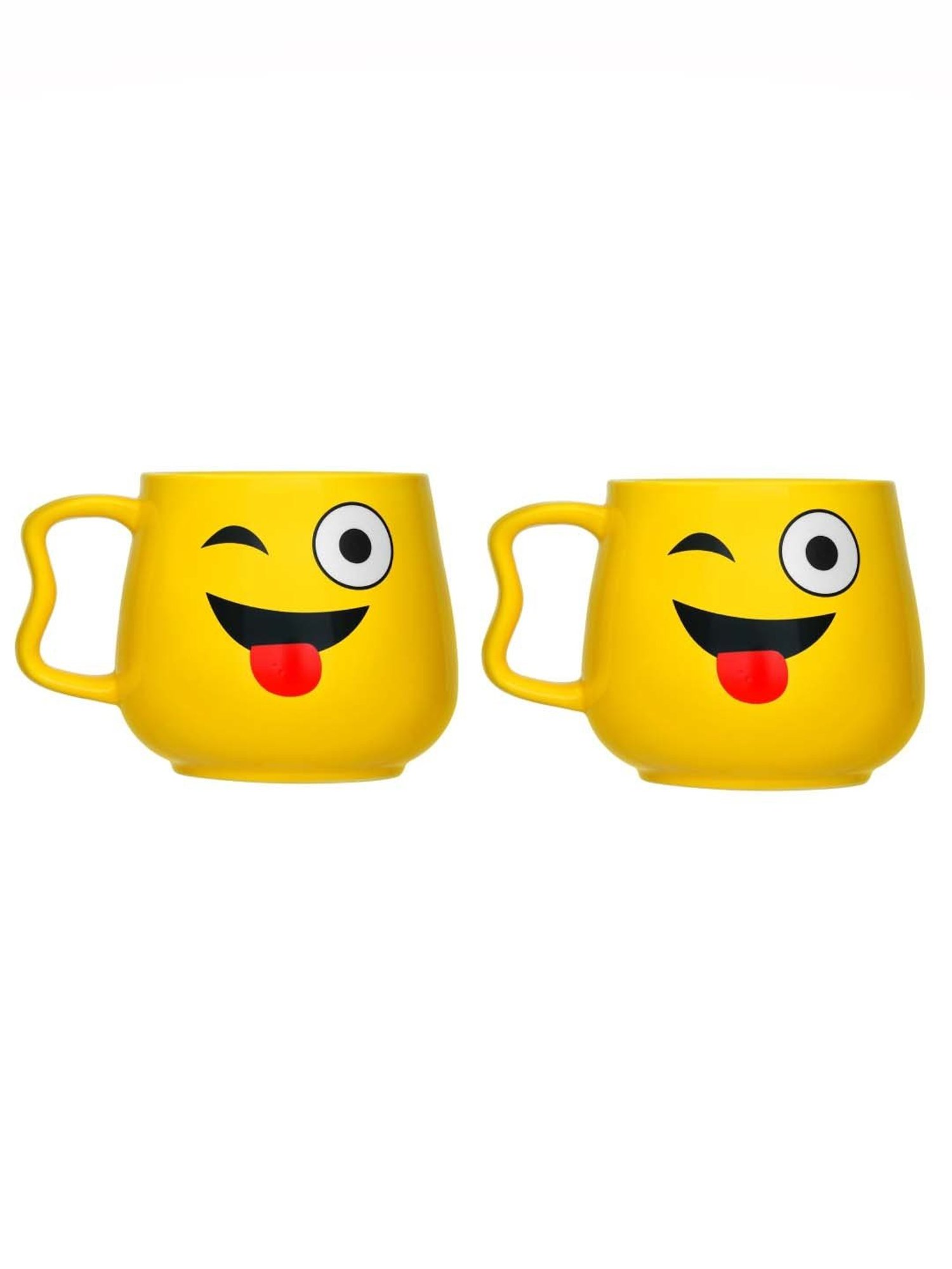 JCPL Yellow Ceramic 10.3 cm Milk Mug (0.33 L) - Set of 2