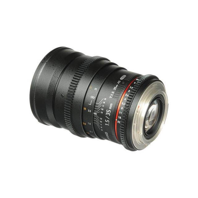 samyang cine sycv35c 35mm t1.5 aspherical wide angle cine lens for canon vdslr
