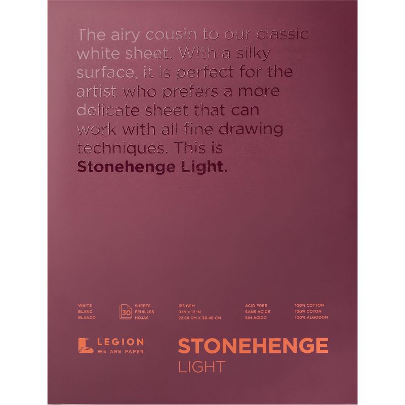 Stonehenge Paper Pad 9"X12" 30 Sheets/Pkg-White