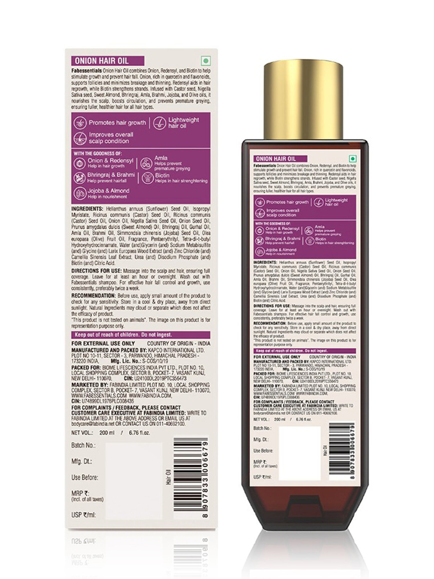 Fabessentials Onion Hair Oil - 200 ml