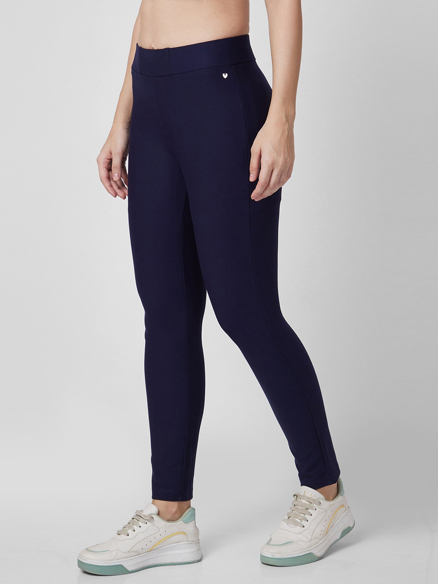 Spykar Navy Blended Slim Fit Jeggings
