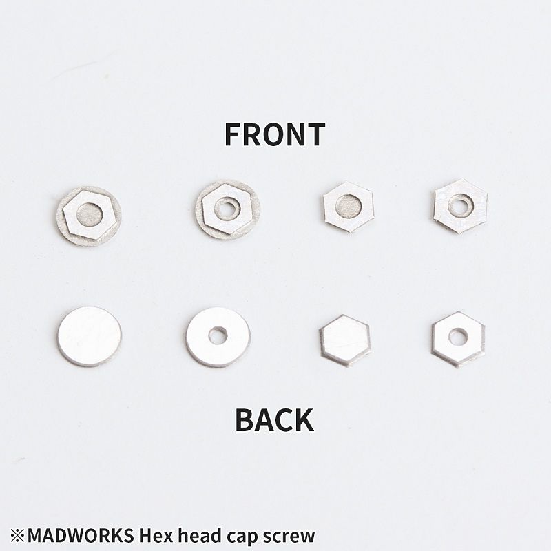 Madworks MT17 Photo Etch Hex Head Cap 1.0mm - 1.3mm Model Kit Detail Parts