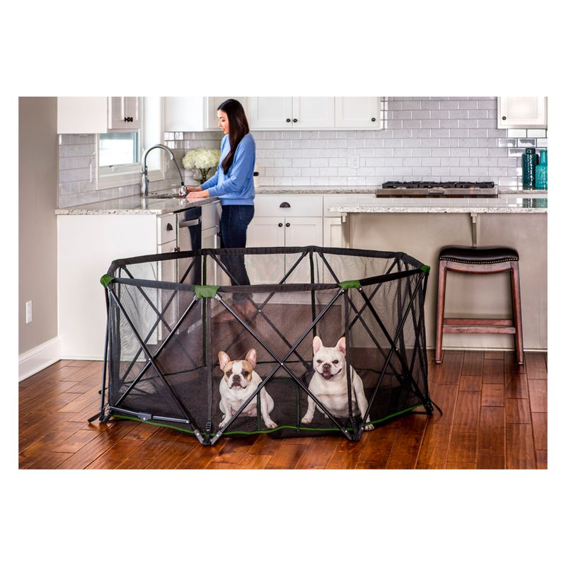 Carlson Green Eight Panel Portable Cat and Dog Pen