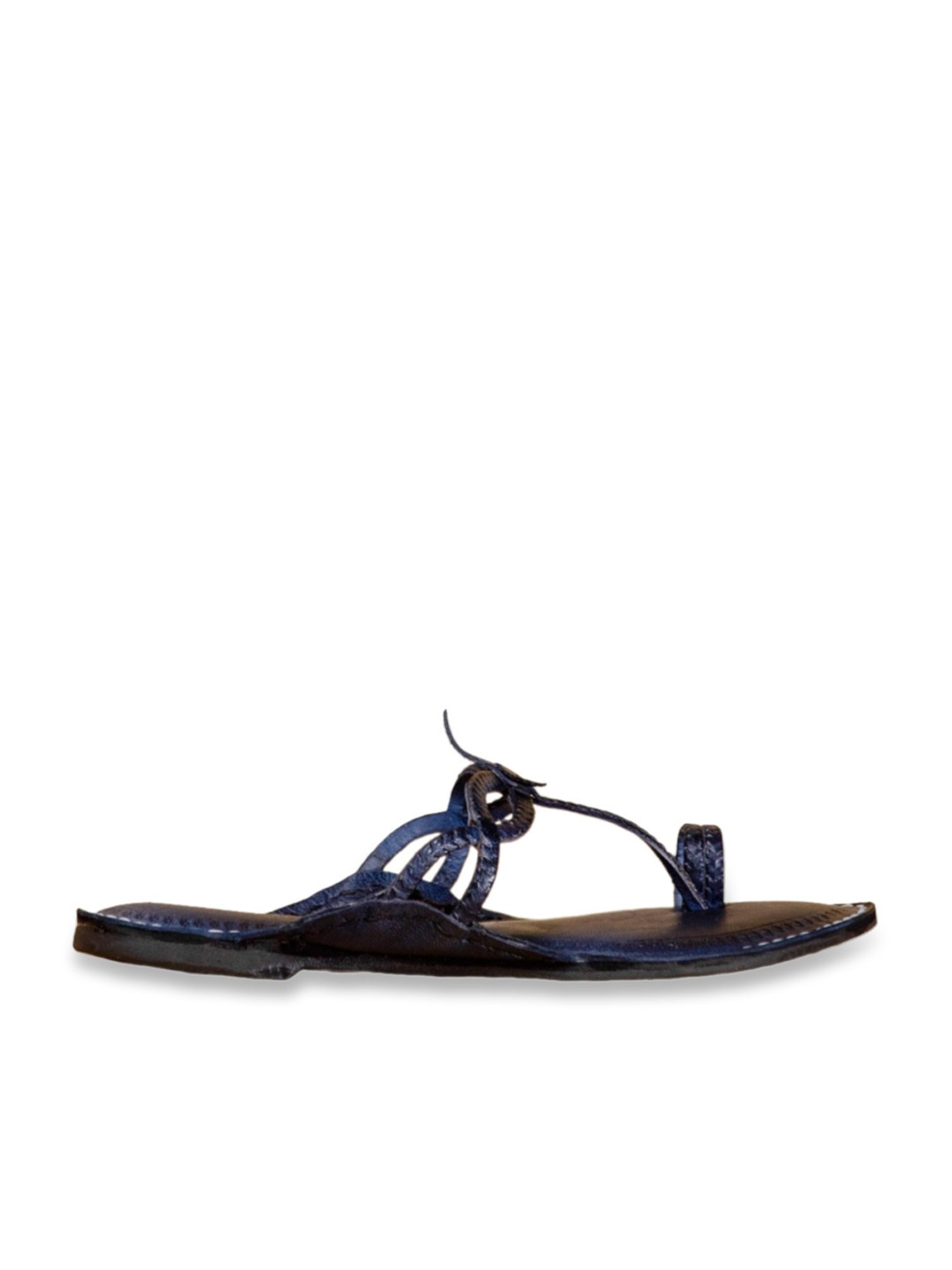 Kalapuri Women's Navy Kolhapuri Sandals