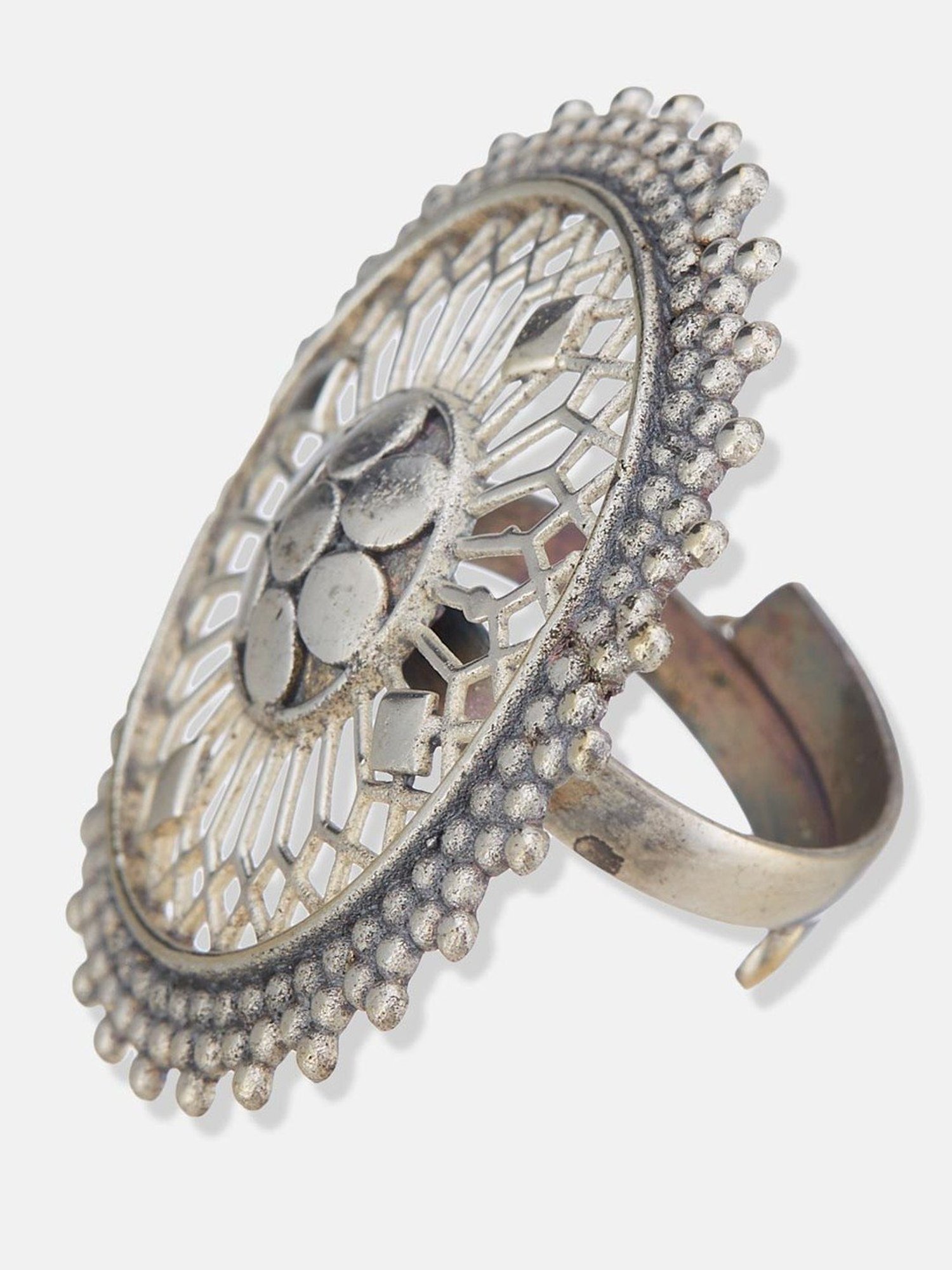Sohi Silver-Plated Statement Ring