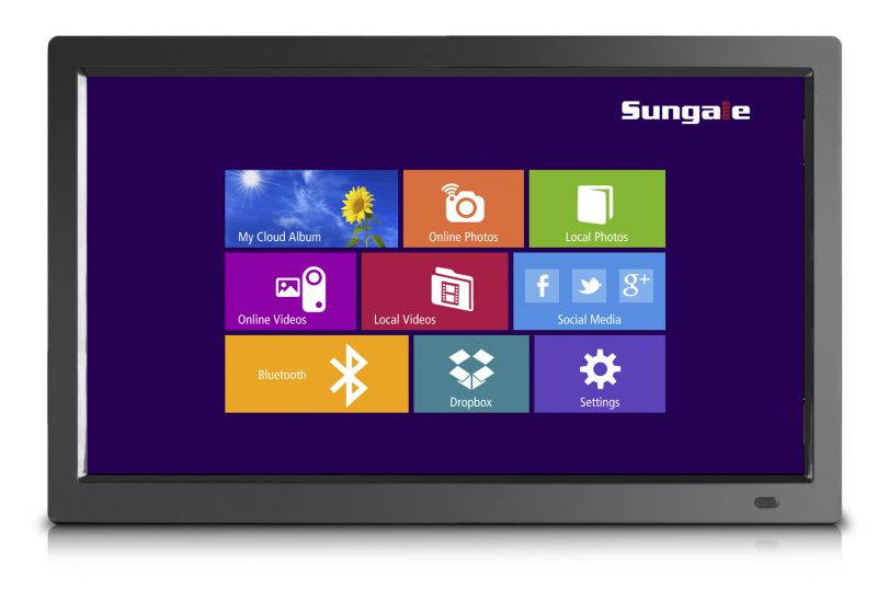 19" Smart WiFi Cloud Digital Photo Frame, free Cloud storage, real-time photos, Movie, Social Media, Browser, all apps