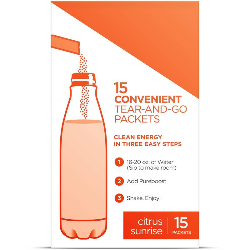 Pureboost Clean Energy Drink Mix - Citrus Sunrise - 15ct