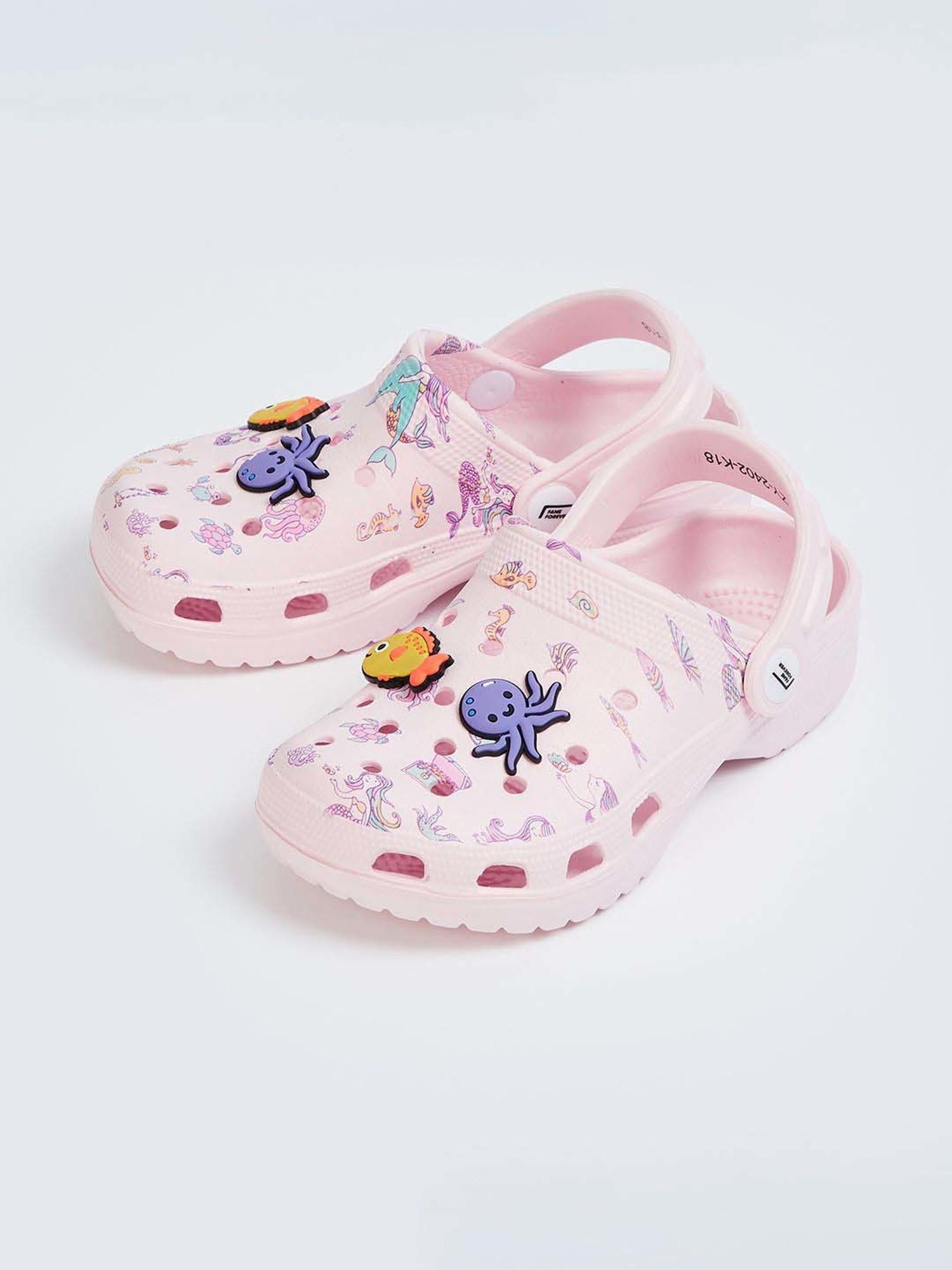 Landmark Girls Pink Back Strap Clogs