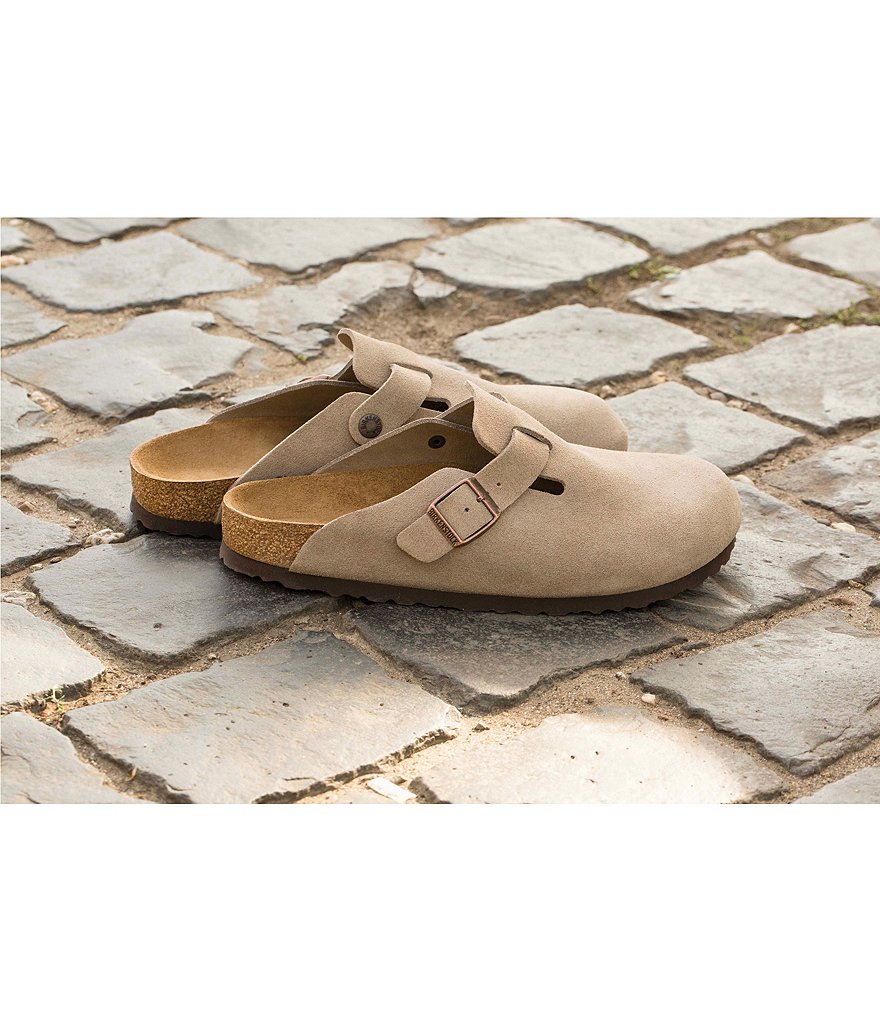 Birkenstock Women's Boston Suede Soft Footbed Clogs