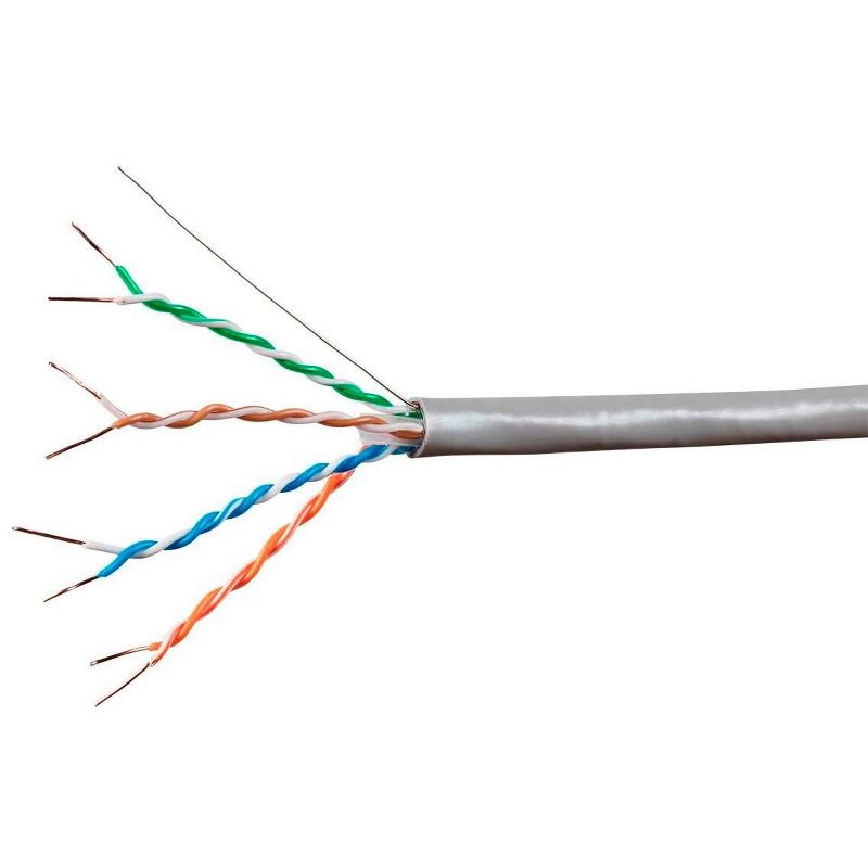 Monoprice  Cat6A Ethernet Bulk Cable - 1000 feet - Gray | Solid, 550Mhz, UTP, CMP, Plenum, Pure Bare Copper Wire, 10G, 23AWG - Entegrade Series