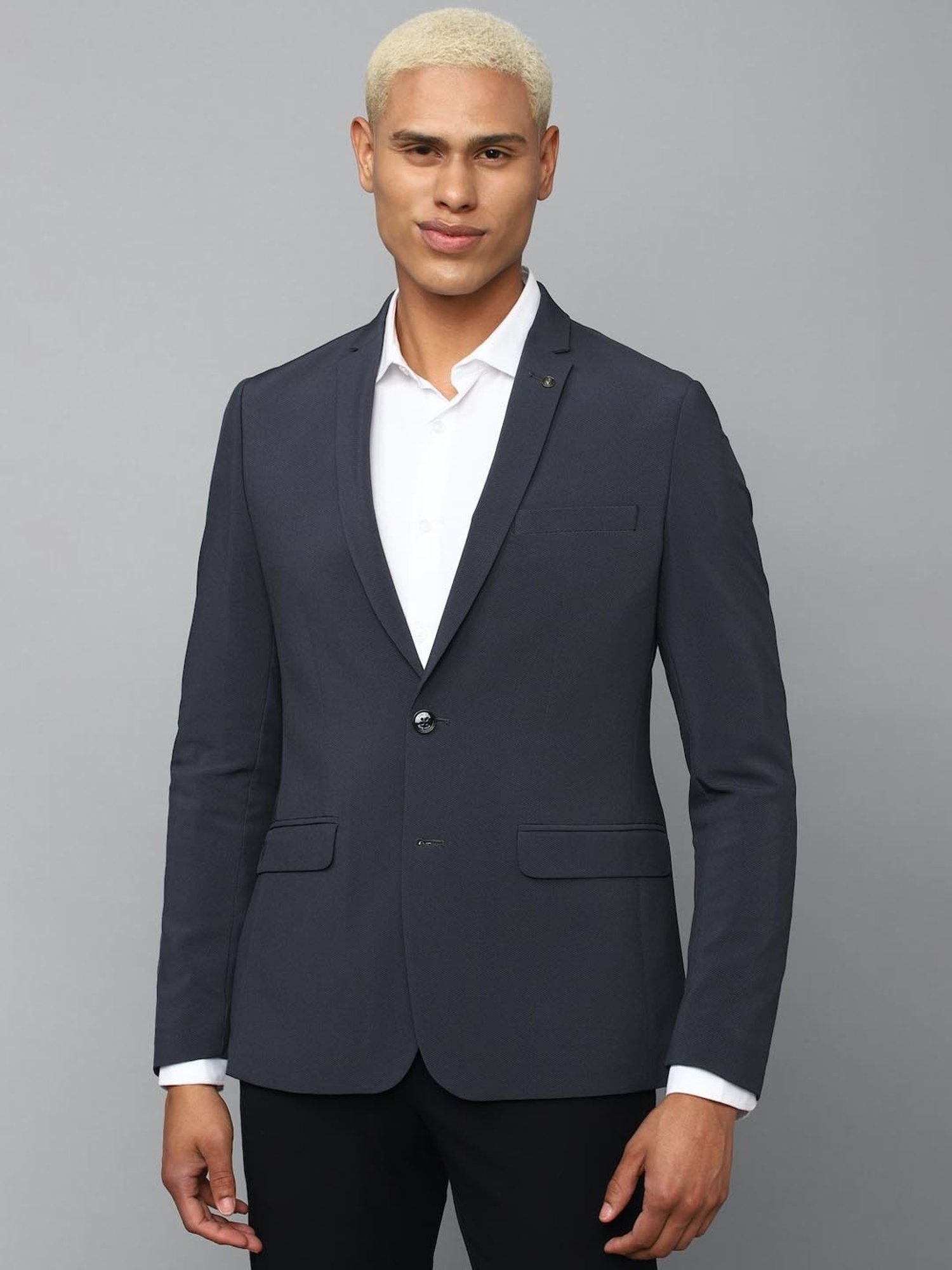 Allen Solly Grey Slim Fit Blazers