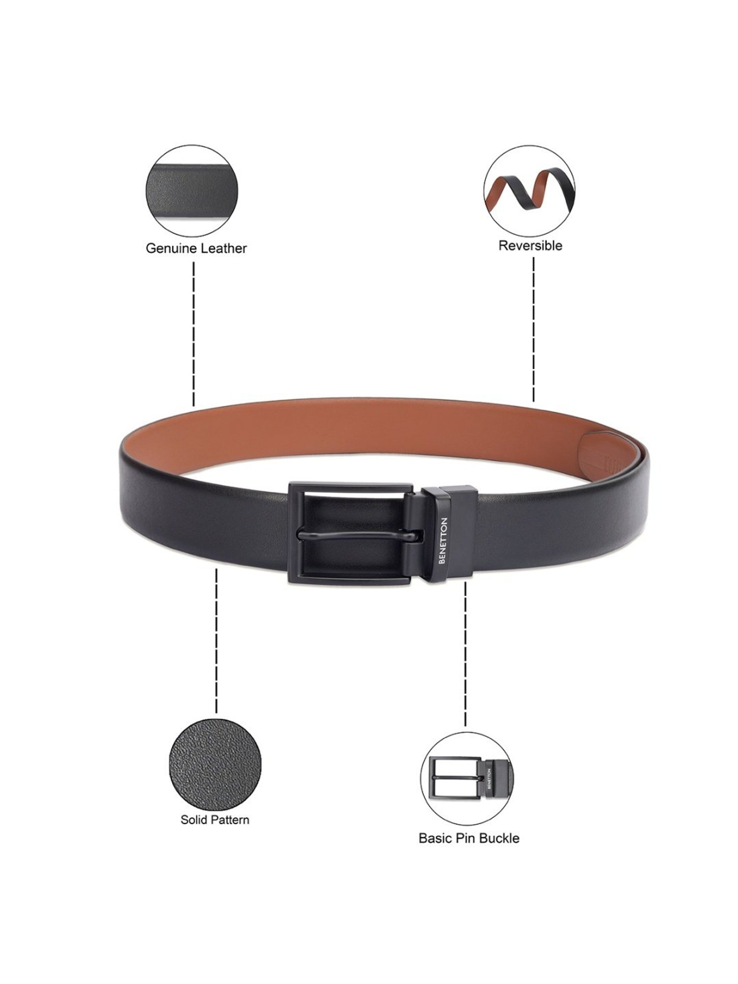 Fossil Griffin Brown Leather Casual Belt For Men