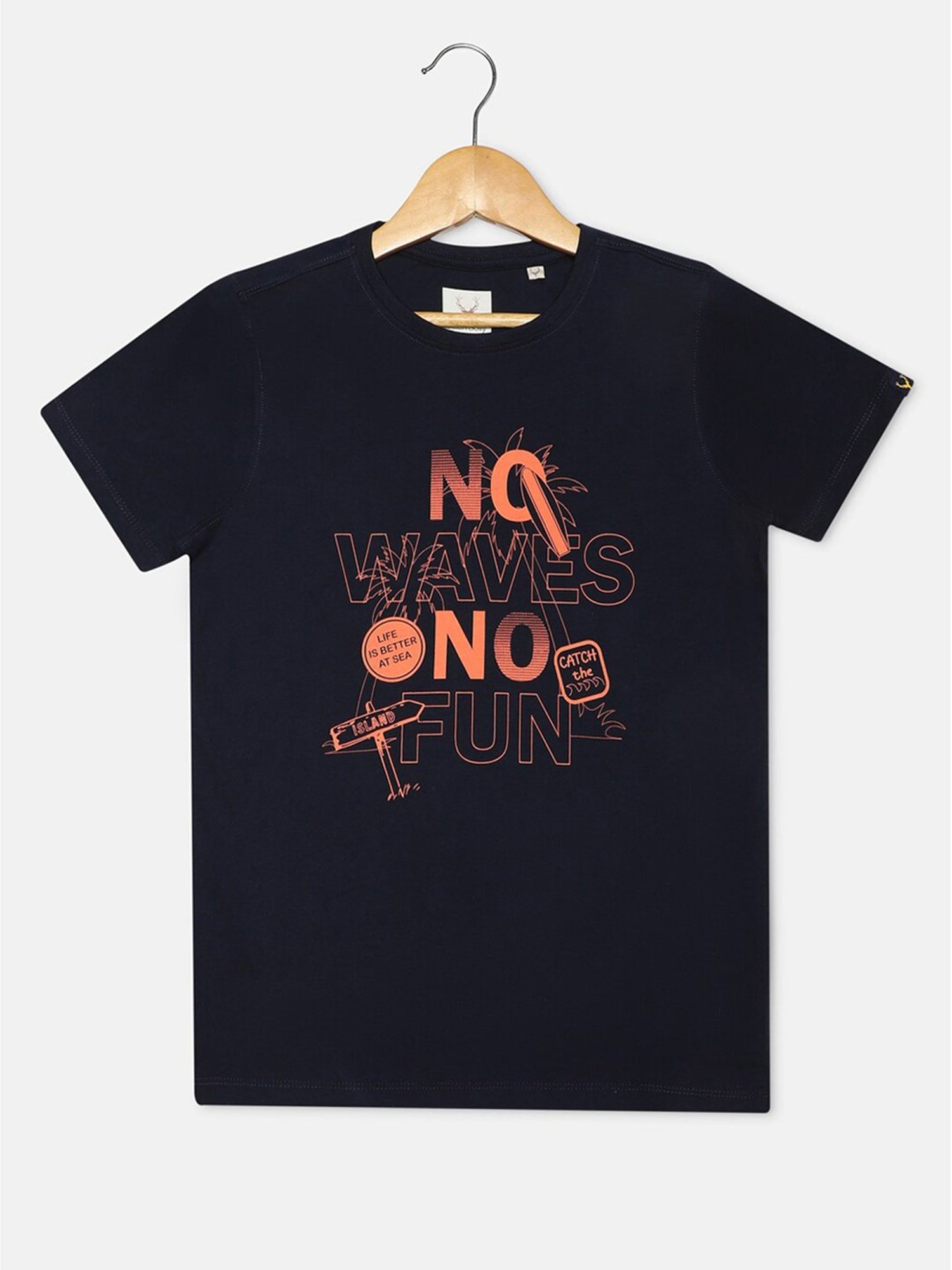Allen Solly Junior Black Graphic Print T-Shirt