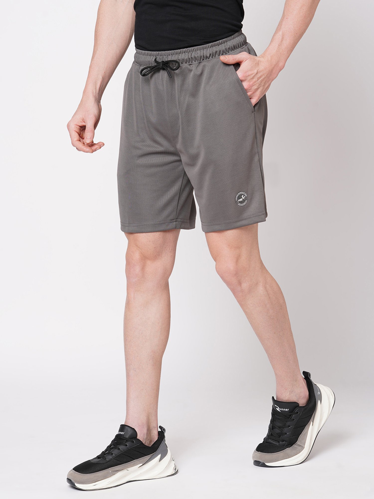 Fitz Dark Grey Slim Fit Shorts