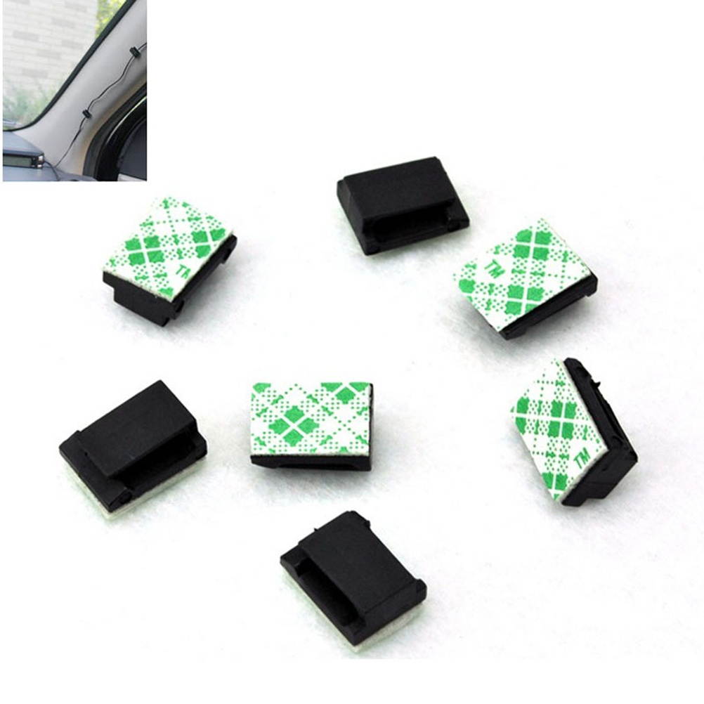 40Pcs Car SUV GPS Data Cable Fixed Clips Self Adhesive Cord Tie
