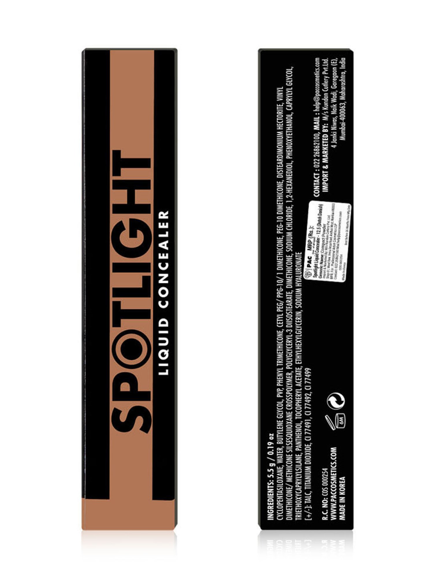 PAC Spotlight Liquid Concealer - 12.5 Dutch Danish - 5.5 gm