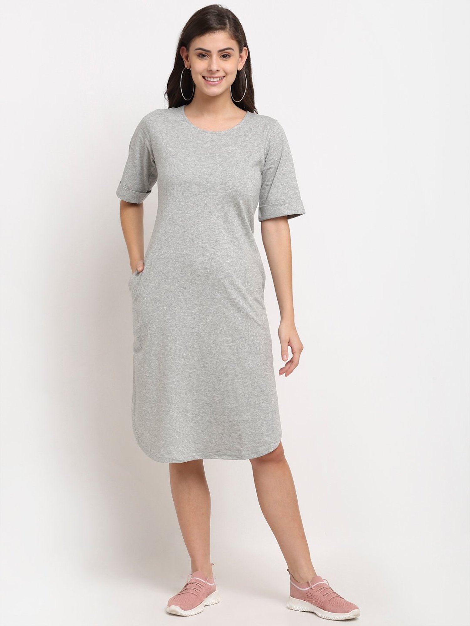 BRINNS Light Grey Midi A Line Dress