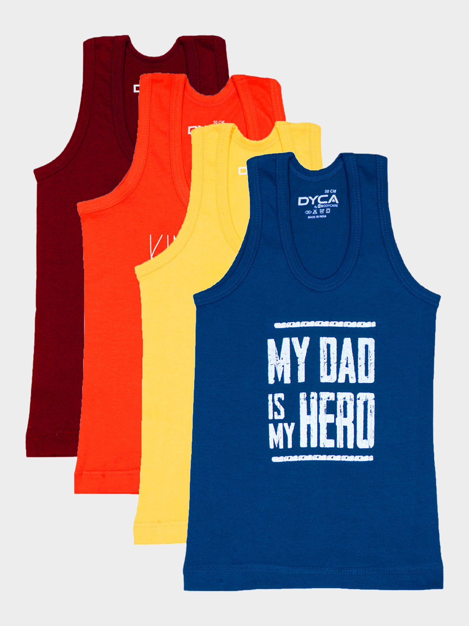 Dyca Boys Assorted Printed Vest (Pack Of 4)