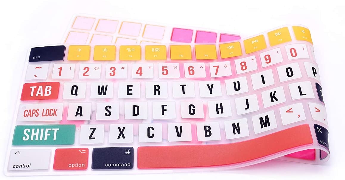 HRH for Apple iMac G6 MB110LL/B and MB110LL/A A1243 Keyboard with Numeric Keypad NumberPad Print with: Creative Big Font Design Silicone Keyboard Skin Cover [US Layout]