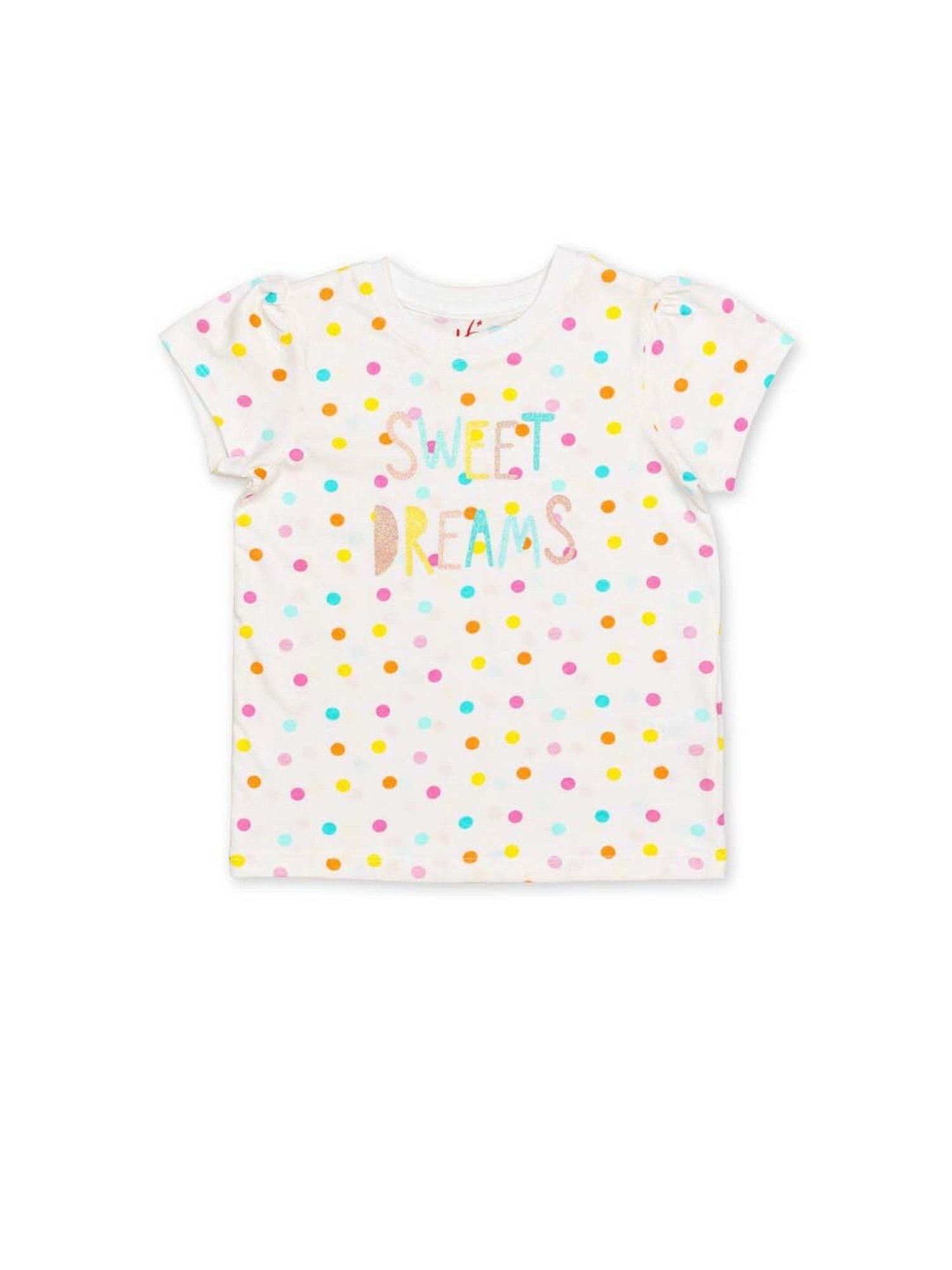 H by Hamleys Kids White & Pink Cotton Printed T-Shirt Set