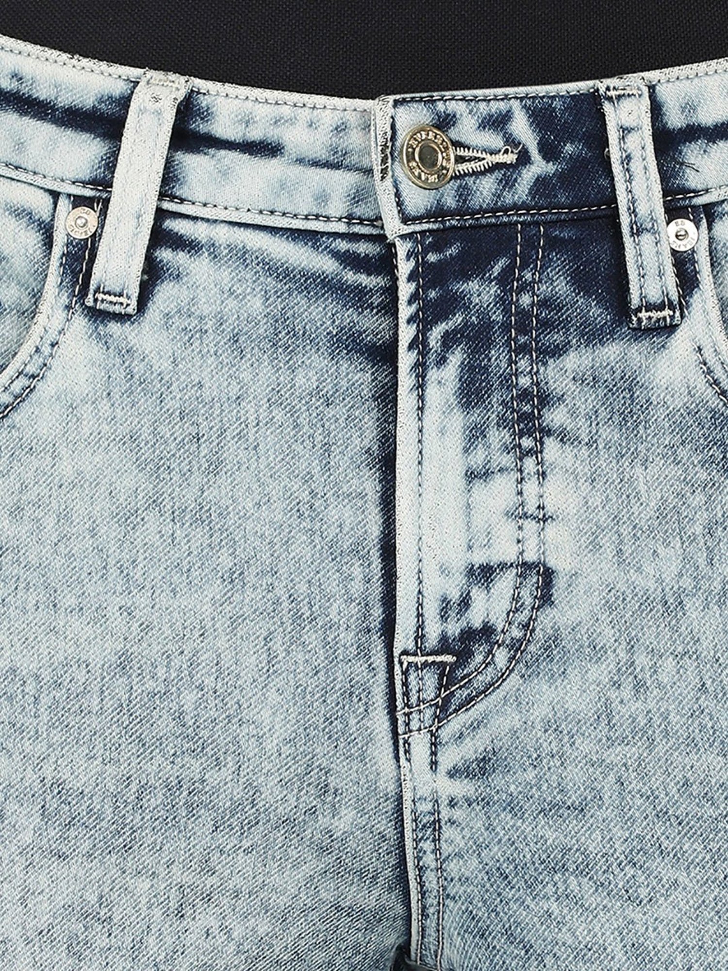 EVERBLUE Blue Comfort Slim Midrise Stretchable Jeans