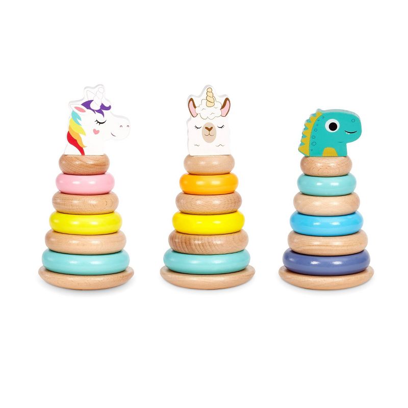 Wooden Critters Shape Stacker - Dino