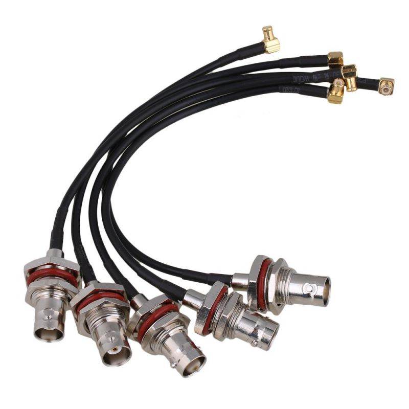 BQLZR 5x BNC Female to MMCX Plug Male Right Angle Adapter RG174 Cable for Wi-Fi WLAN
